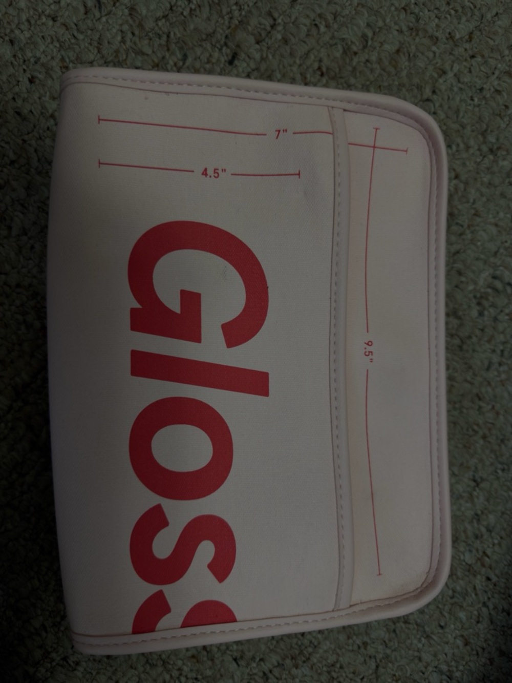 Glossier Pink and Red Travel Pouch